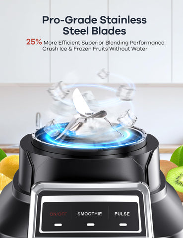 Ganiza Blender CentriFlow Ribs design boosts blending efficiency for faster smoothies.
