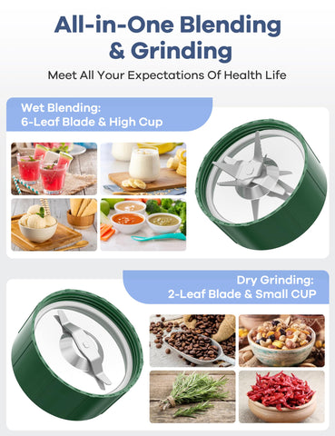 Ganiza Smoothie Blender with 6 blades for thorough texture and blending.