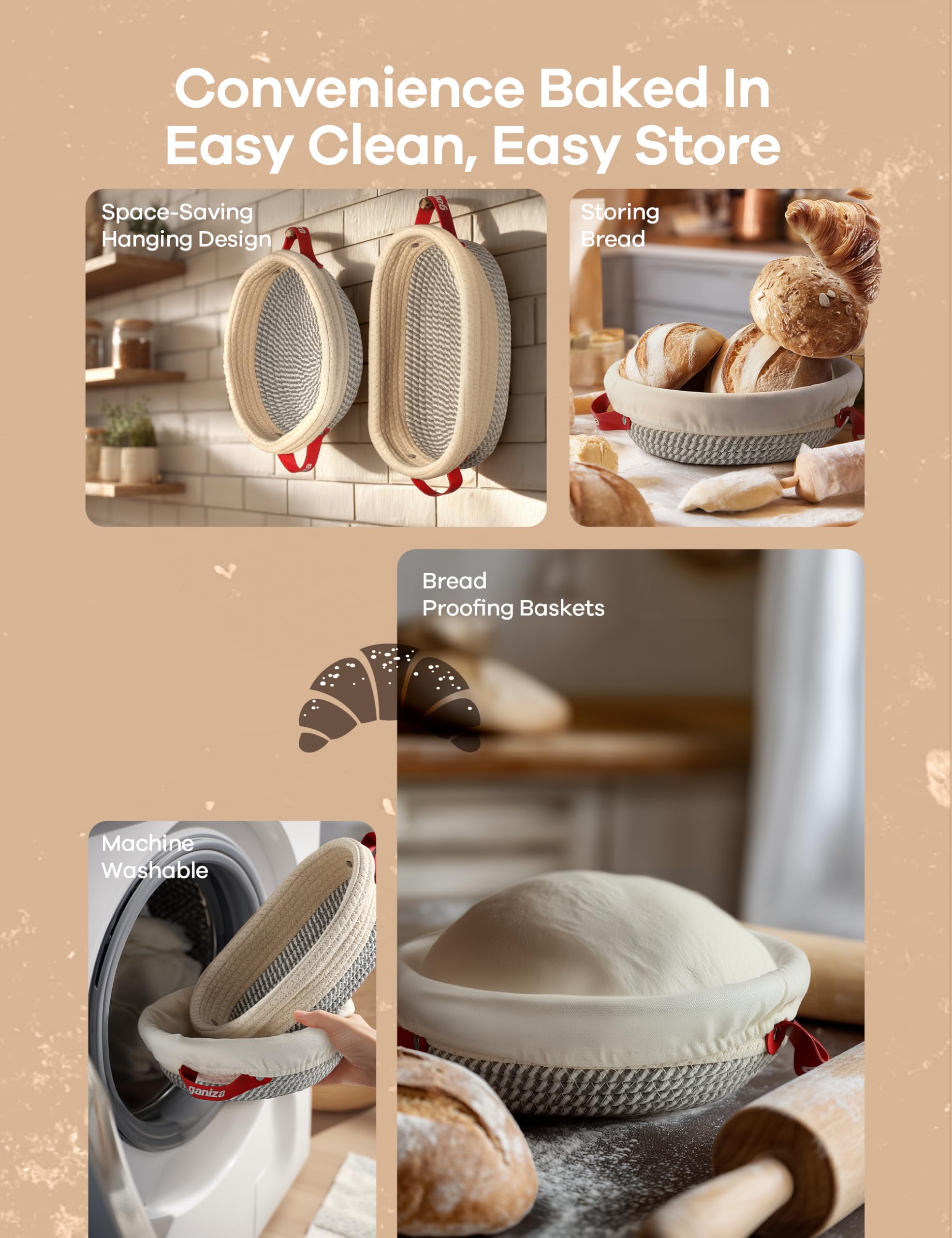 Ganiza bread knife cleanly scores dough for bakery-ready loaves