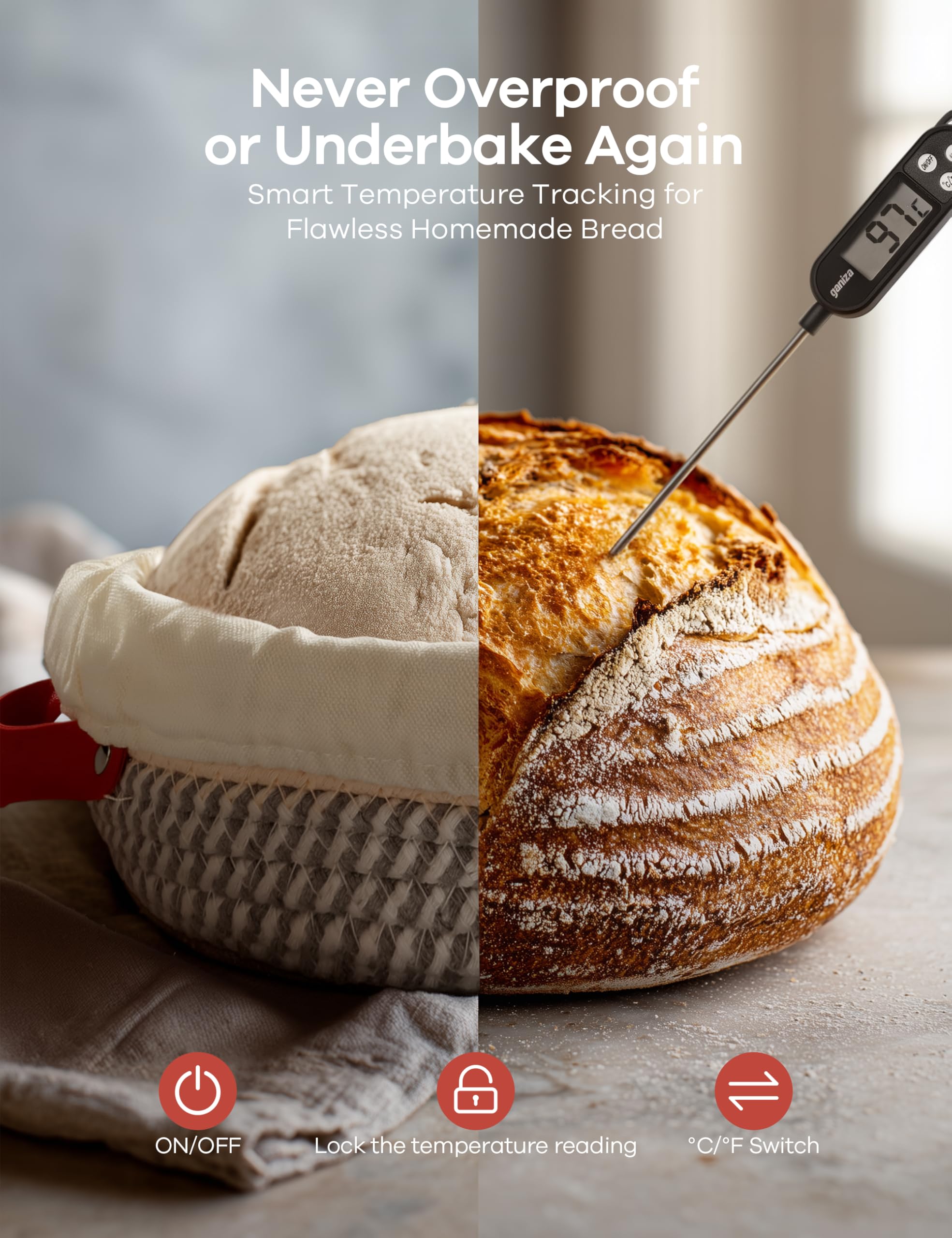 Ganiza cover cloth protects dough while retaining surface texture