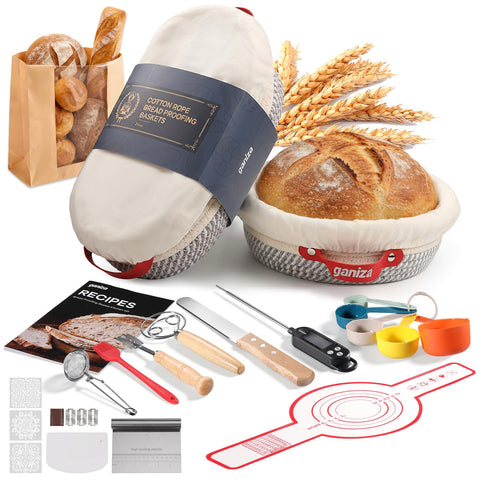 Ganiza round banneton 9-inch promotes even rise for bakery-quality loaves