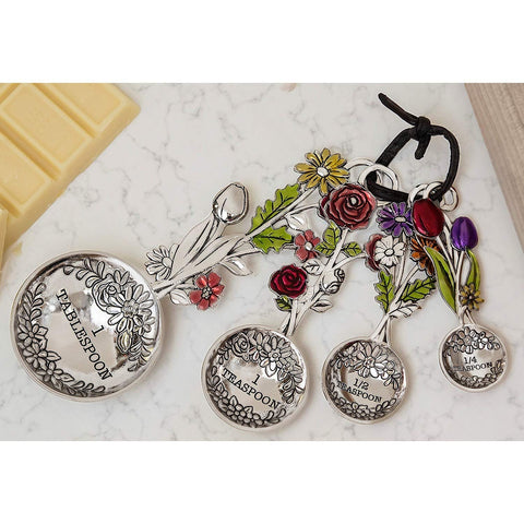Ganz color bouquet spoons top view, perfect for quick kitchen measurements.