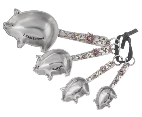 Ganz measuring spoons with pig design for precise measuring and whimsical charm.