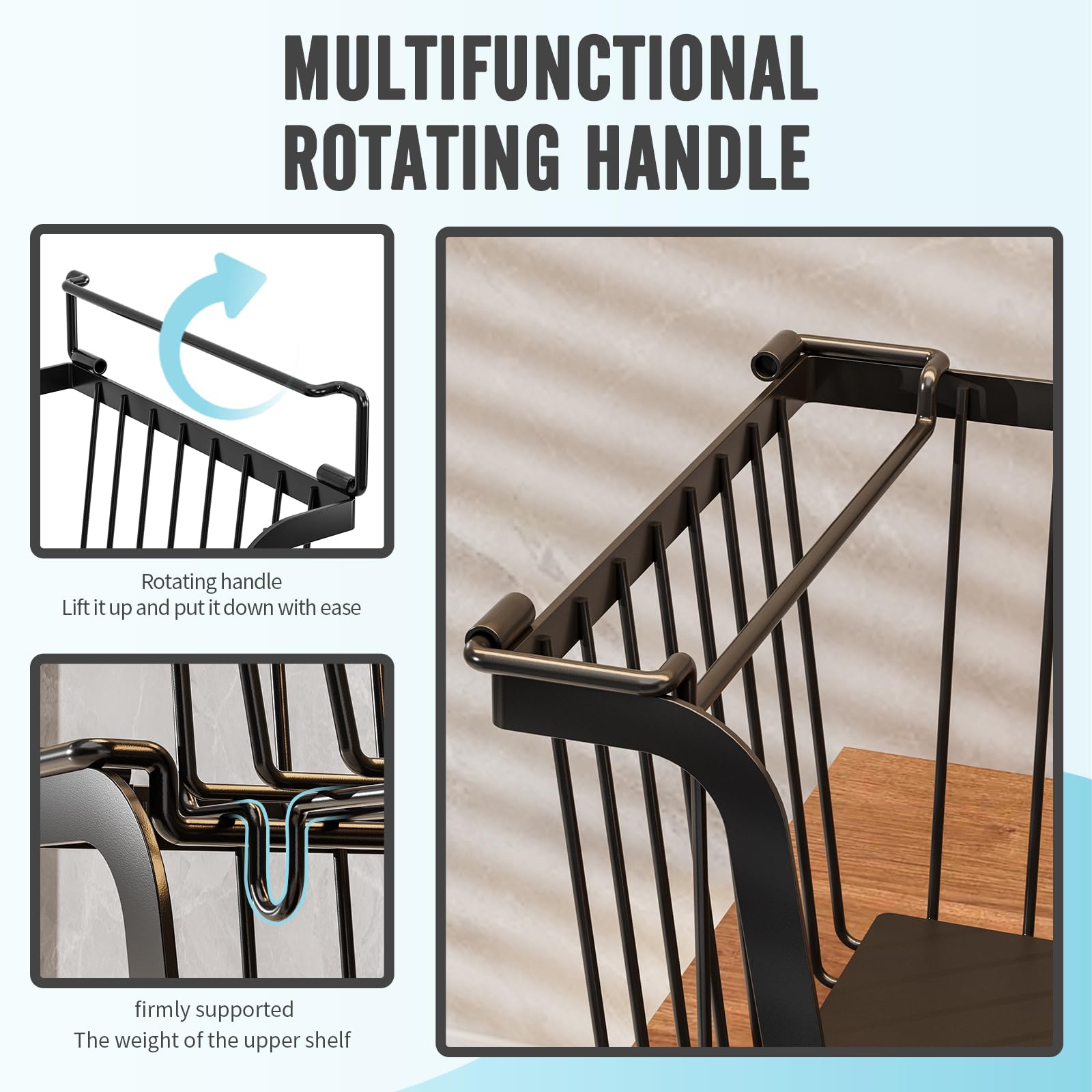 GAOKASE upgraded-material basket strengthens stacking and reduces wobble.