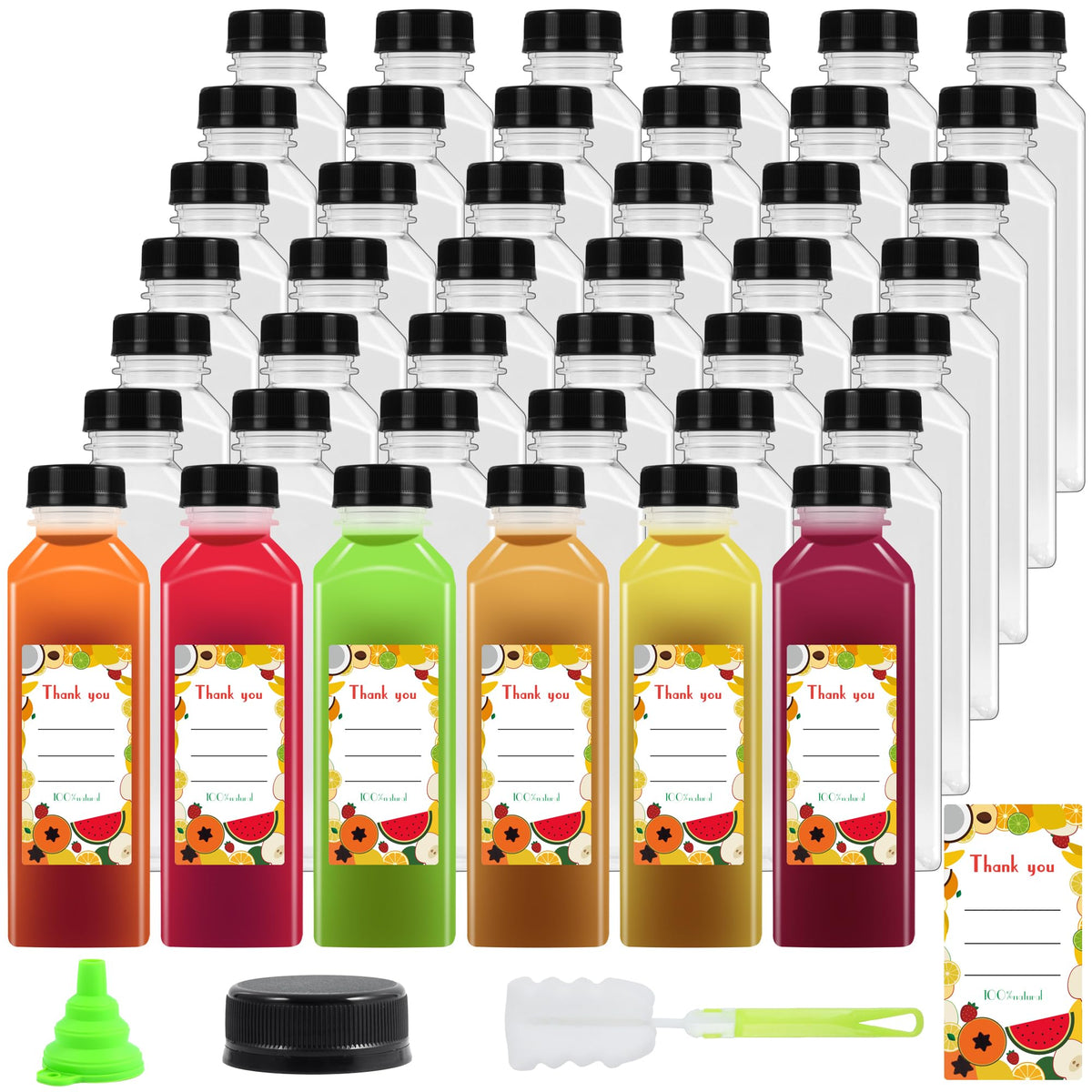 Garandad 16 oz clear bottle with airtight lid for fresh beverages on the go