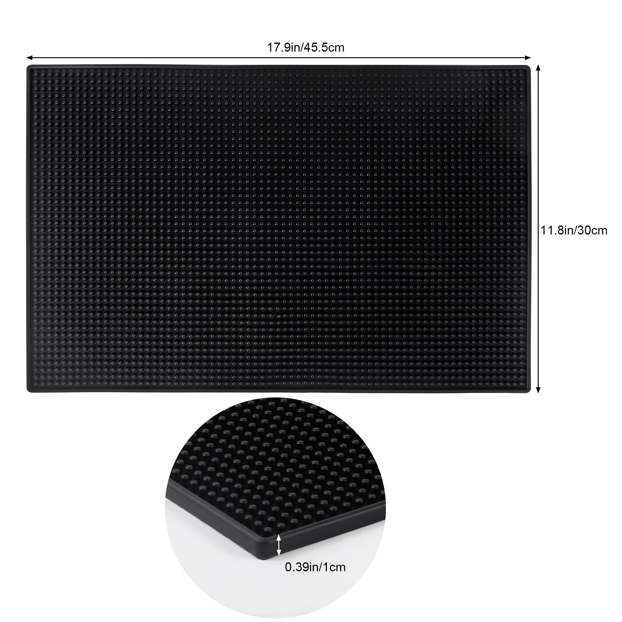 Garandad bar mat two-pack shows non-slip stability on busy counters