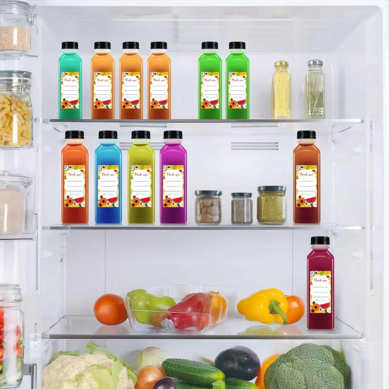Garandad clear bottles versatile for juice, milk, and more