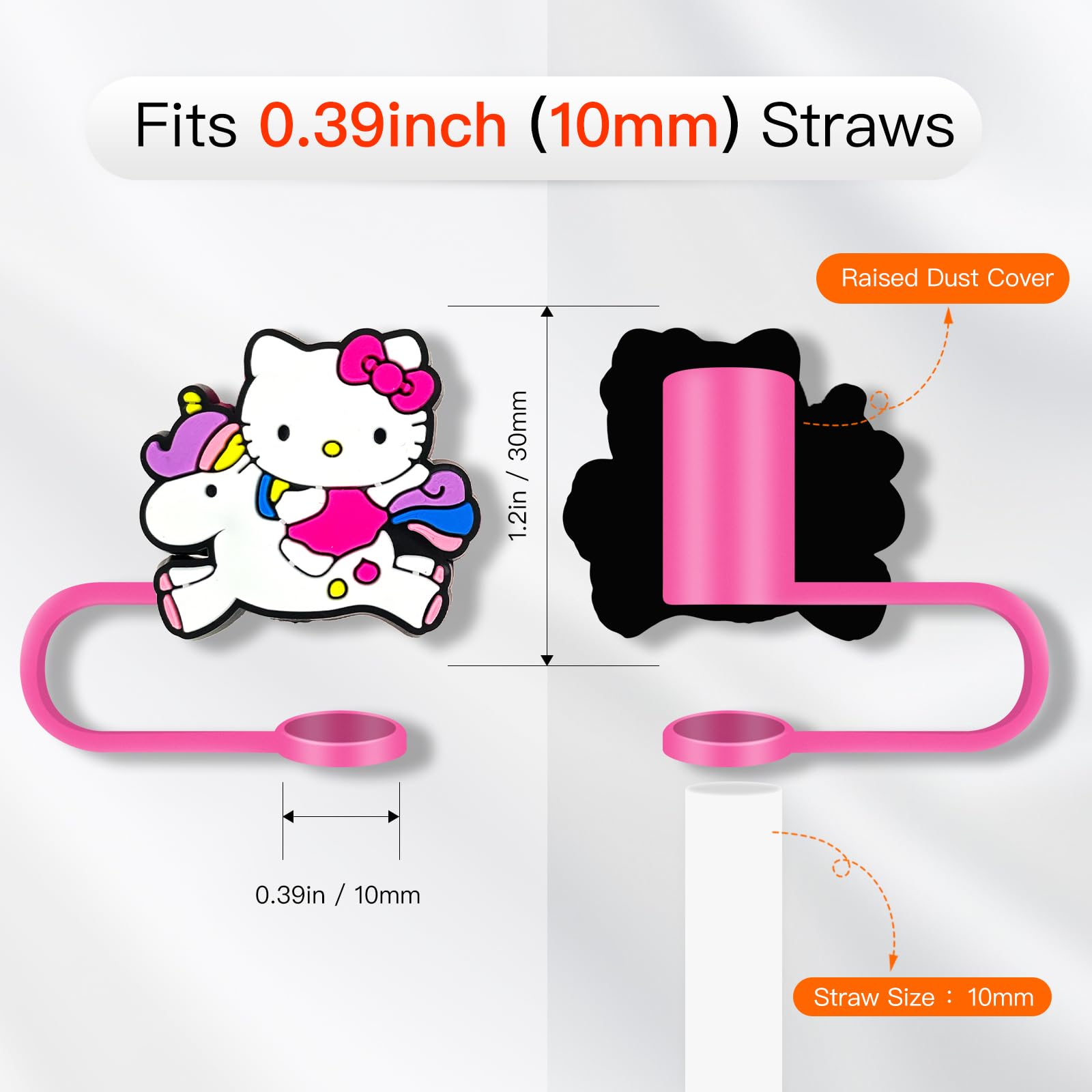 Garetheora silicone straw tip covers brighten tumblers and keep tips clean.