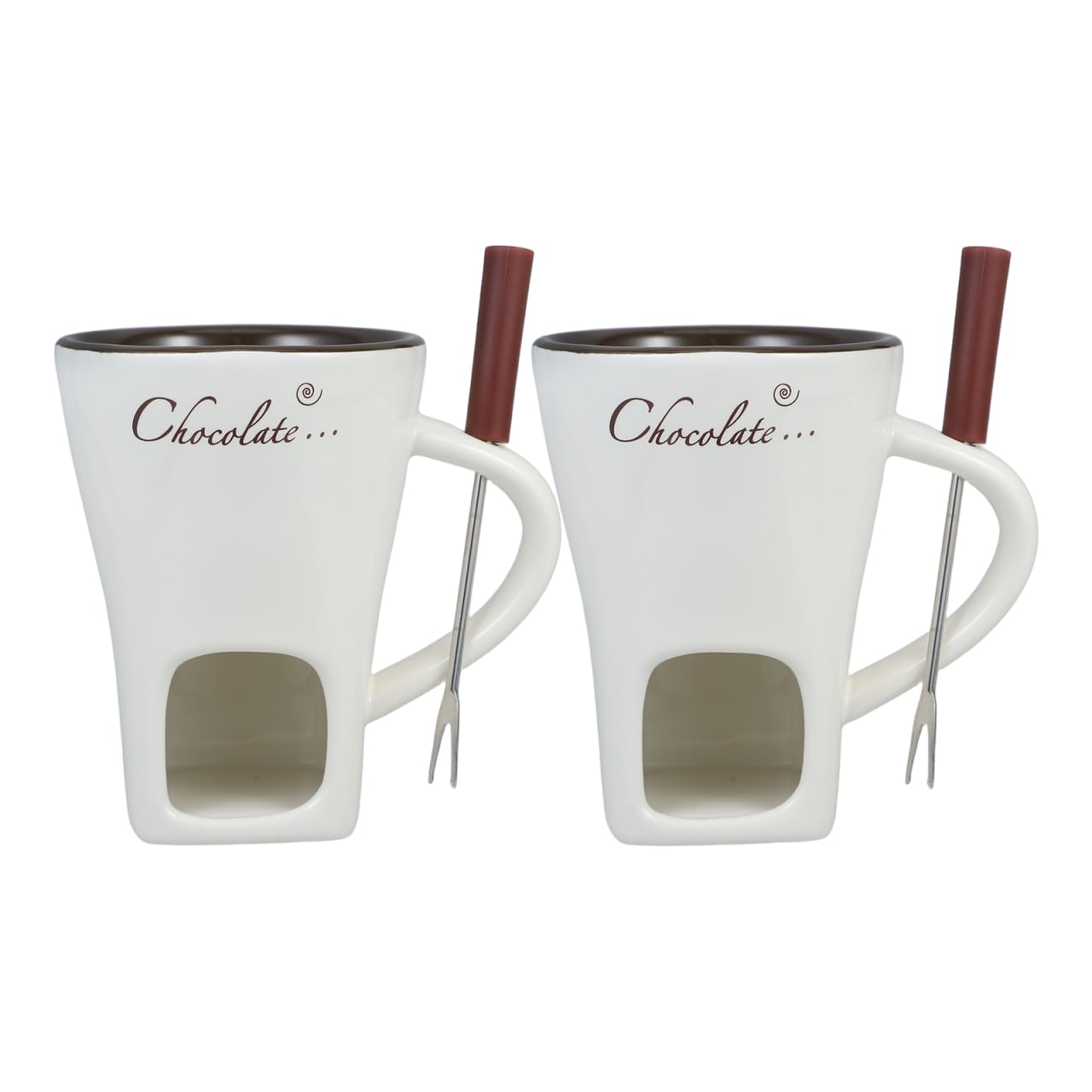 Garneck chocolate fondue mugs set for elegant, versatile fondue at home.