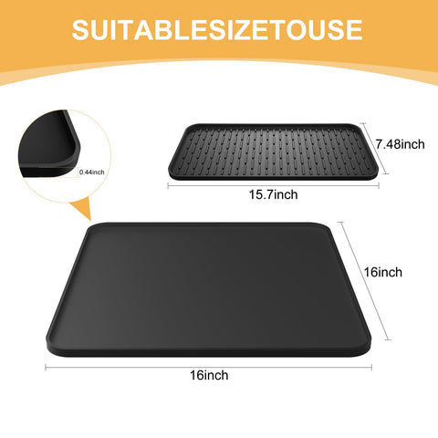 Garolue anti-slip silicone coffee mat secures coffee gear during use.