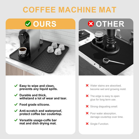Garolue heat-resistant countertop mat shields surfaces from hot equipment.