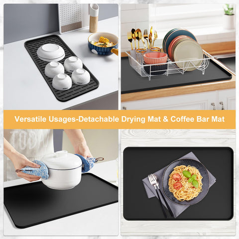 Garolue multi-purpose coffee bar mat fits kitchens, sinks, and storage areas.