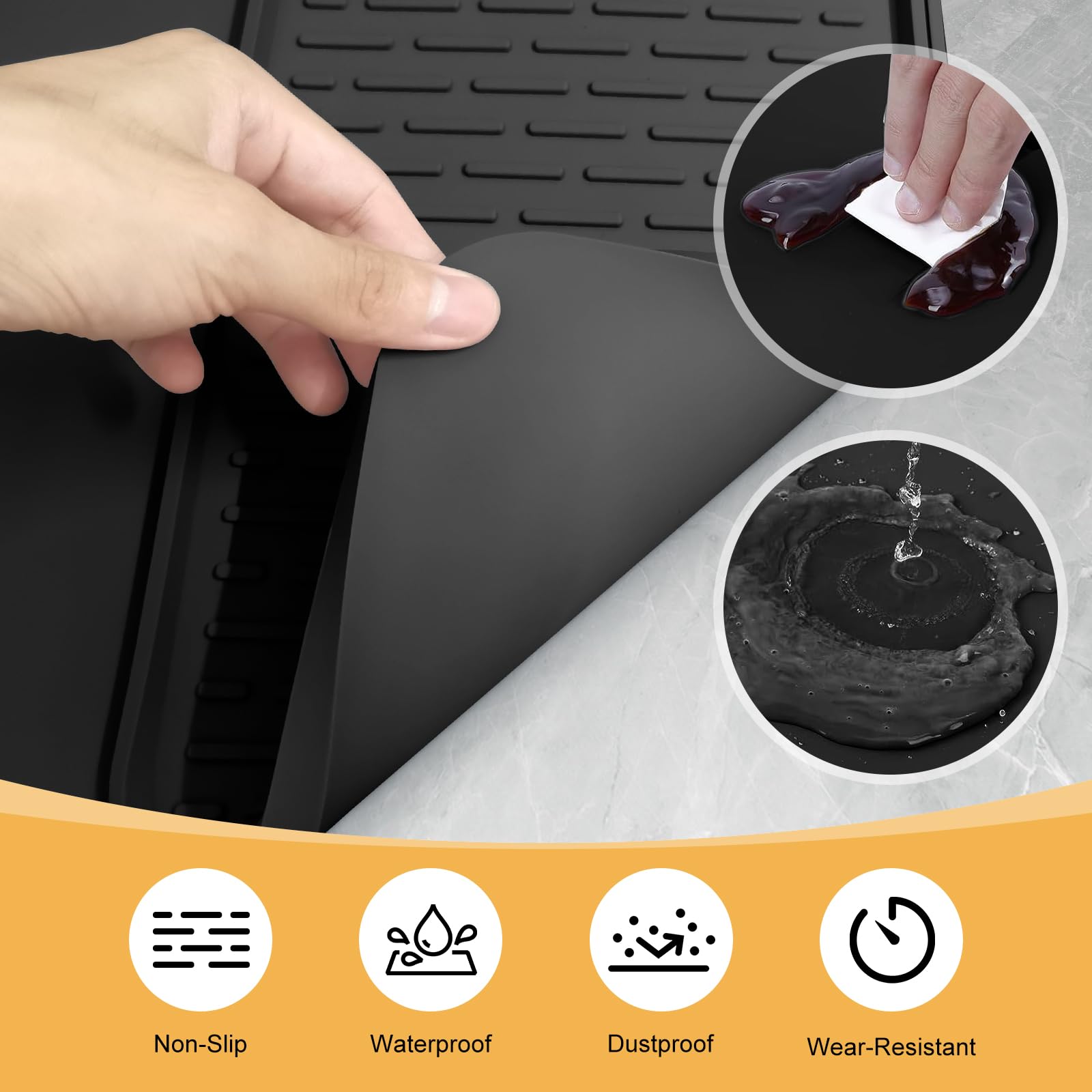 Garolue multi-use mat for counters, sinks, storage
