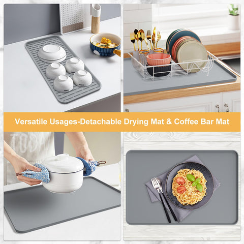 Garolue versatile silicone mat adapts to multiple coffee station tasks.