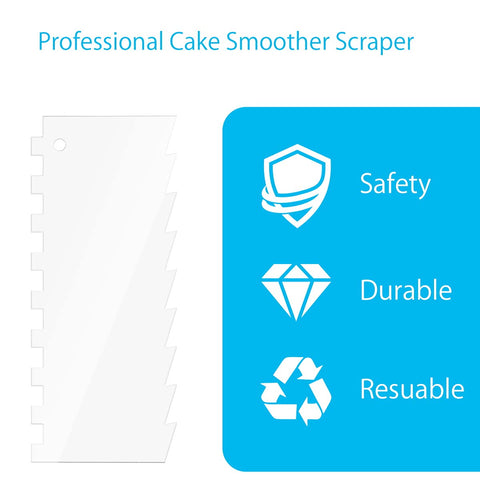 Grarry acrylic cake scraper two-sided designs for precise edges.
