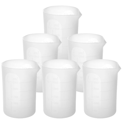 Gartful 250ml silicone measuring cup in a 6-pack for resin mixing and crafts.