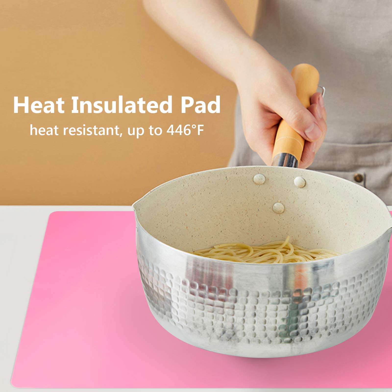 Gartful multipurpose silicone mat serves as placemat, trivet, or dish mat
