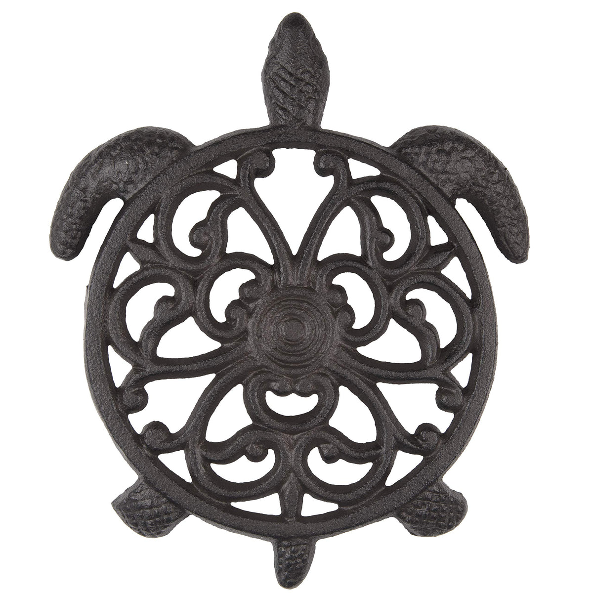 GASARÉ cast iron trivet with sea turtle design protecting surfaces while hosting hot dishes