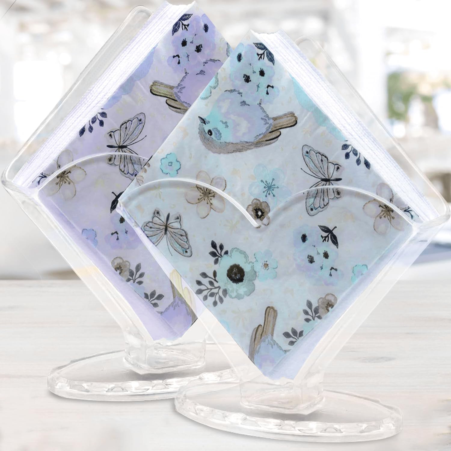Gasgimos clear acrylic caddy keeps napkins organized during meals