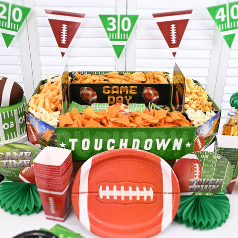 Gatherfun tailgate party supplies tray pairs with other decor for a cohesive look.
