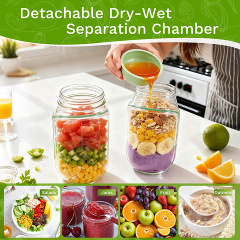 gaulofo salad container dressing cup keeps sauces contained during transit