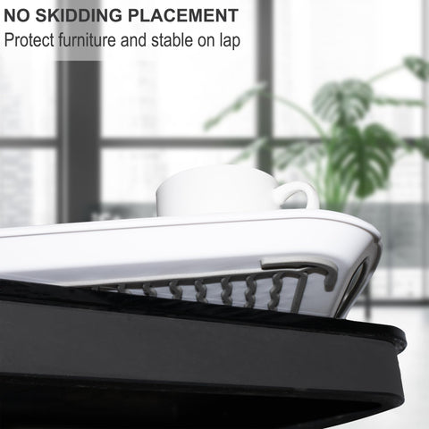 Gayimei black serving tray with non-slip surface for clutter-free dining.