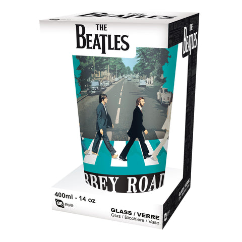 GB Eye Abbey Road glass on table showcasing iconic crosswalk artwork