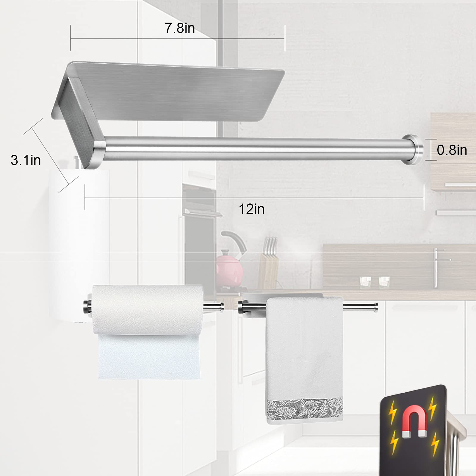 GBESTWOOW magnetic-backed holder suits kitchen, grill, or workshop