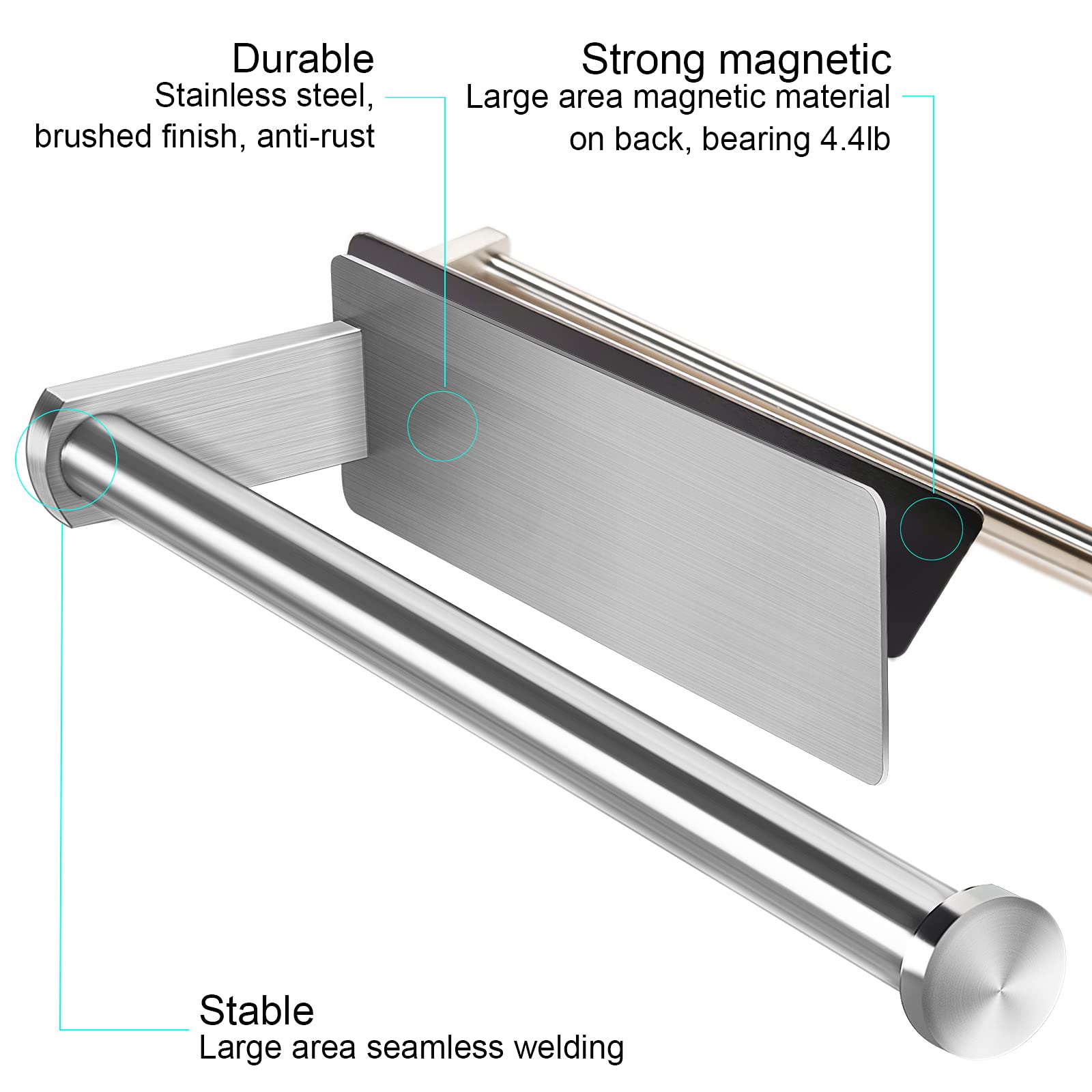 GBESTWOOW paper towel holder rotatable design for flexible mounting