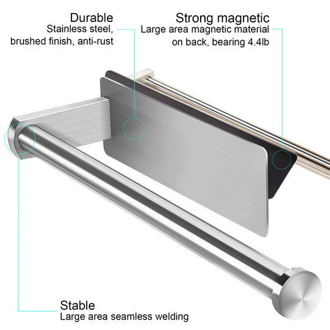 GBESTWOOW paper towel holder rotatable design for flexible mounting