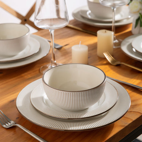 GBHOME dishwasher-safe dinnerware supports easy cleanup after meals.