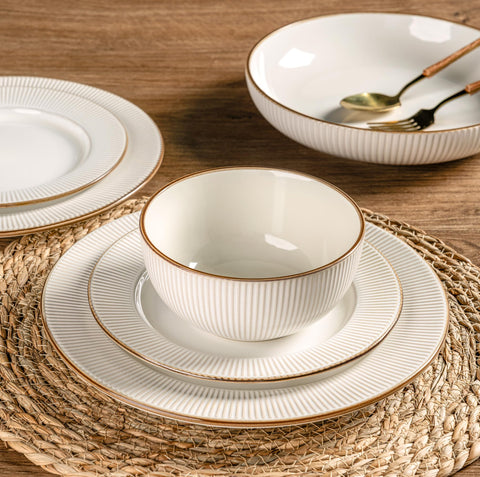 GBHOME embossed appetizer plates add texture to casual and formal meals.
