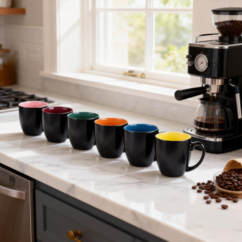 GBhome dishwasher-safe mugs with glossy interior resist stains