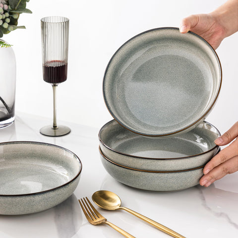 GBhome green-wheat glaze tableware adds a warm, inviting look.
