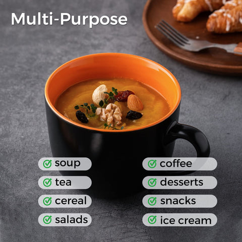 GBhome Jumbo Soup Mug 24oz dishwasher-safe for easy cleanup.
