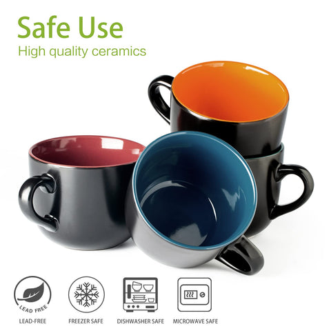 GBhome Jumbo Soup Mug 24oz set of 4 for family meals.