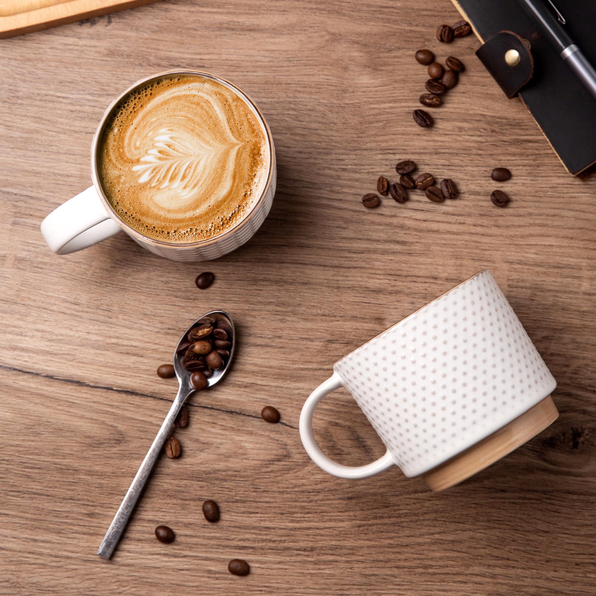GBHOME off-white ceramic mug set of 4 ideal for shared spaces.