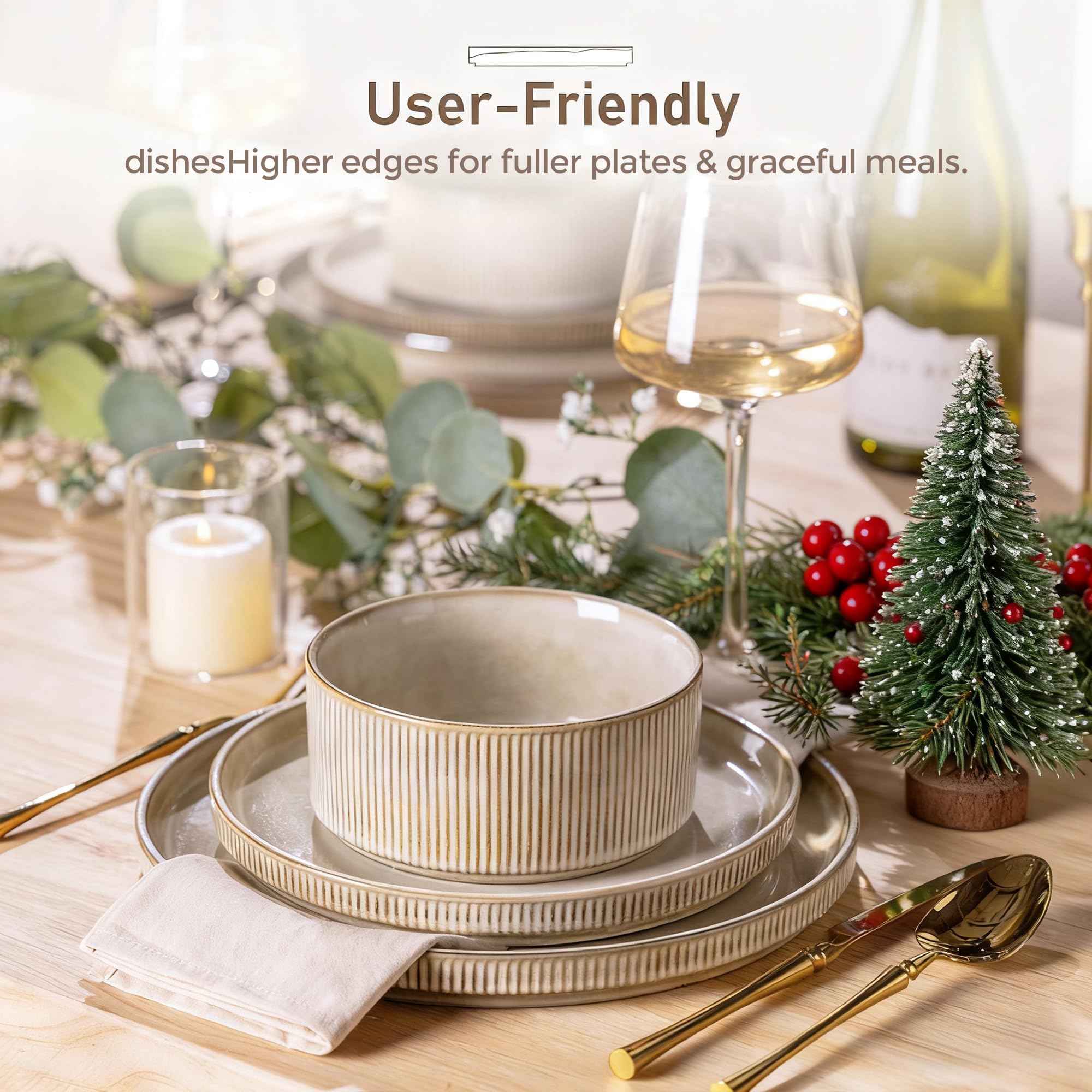 GBHOME dishwasher-safe stoneware for easy cleanup.