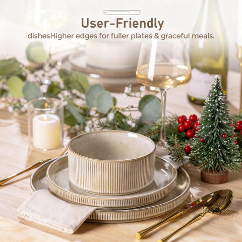 GBHOME dishwasher-safe stoneware for easy cleanup.