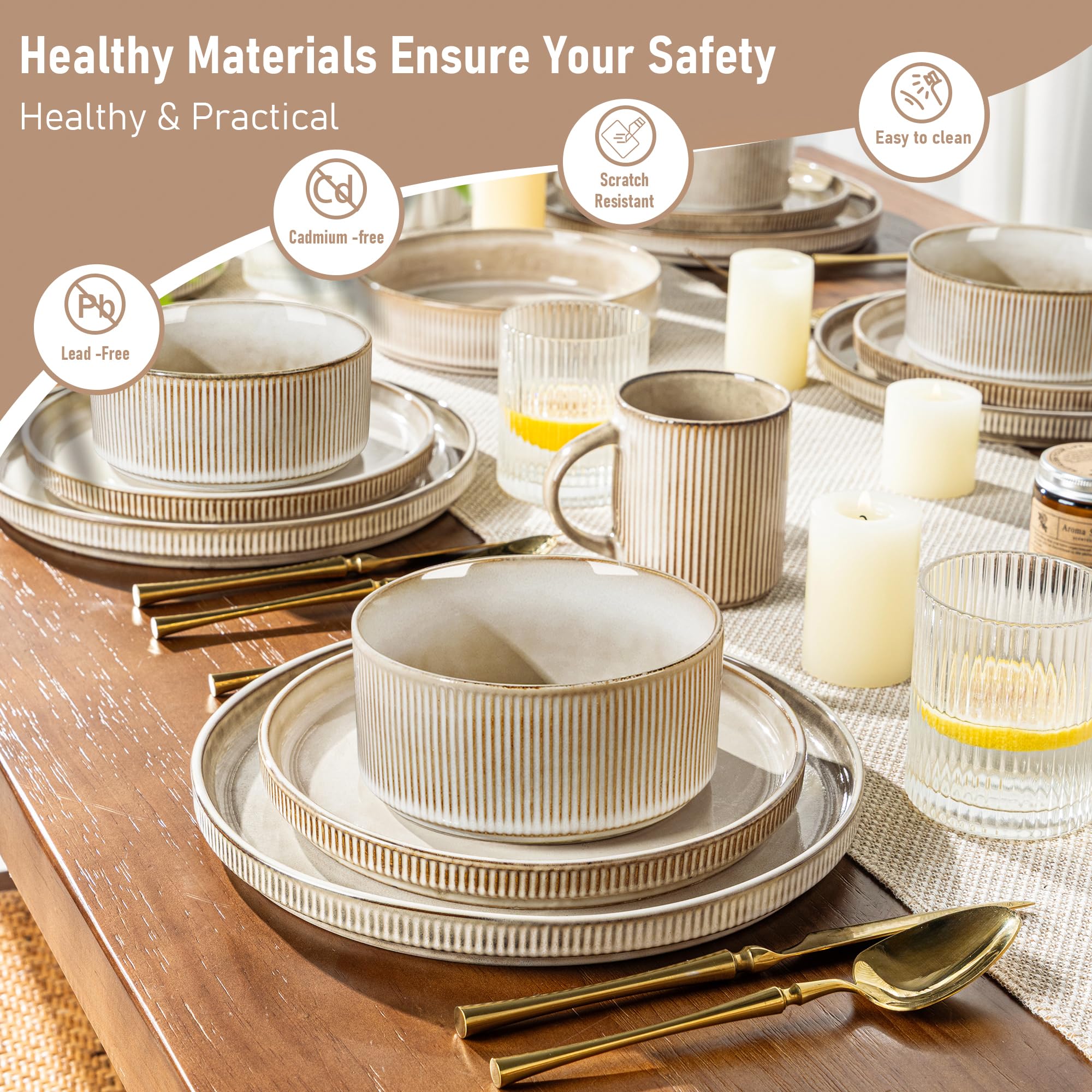 GBHOME microwave-safe stoneware for quick reheating and meals.