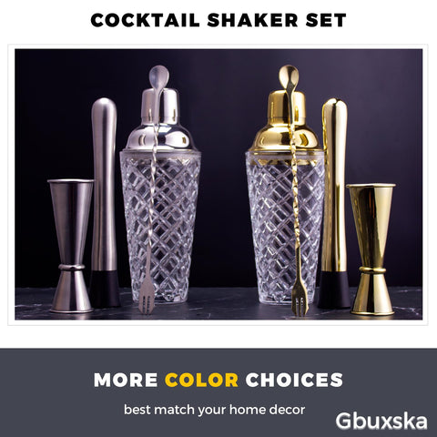 Gbuxska color-mixing glass adds visual drama to gatherings.