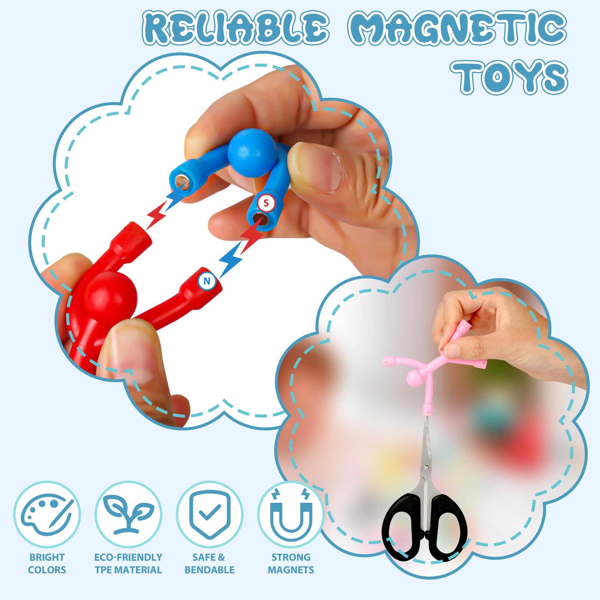 GBYMIUY solid-color magnetic figures provide durable, secure magnets for notes