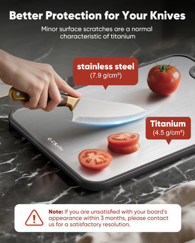 G.C&yite titanium cutting board meat side emphasizes hygiene and edge protection