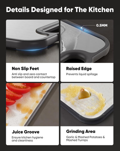 G.C&yite titanium cutting board garlic ginger zone speeds prep