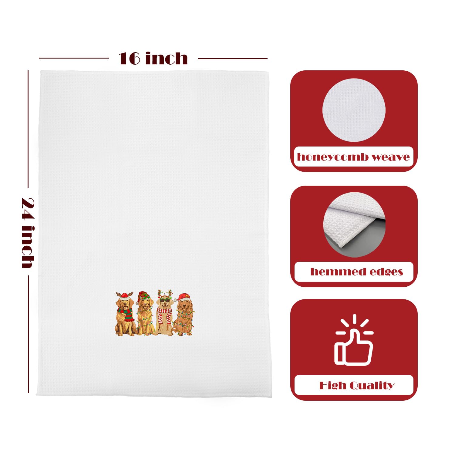 GCFET Gift-ready packaging for Golden Retriever towel set