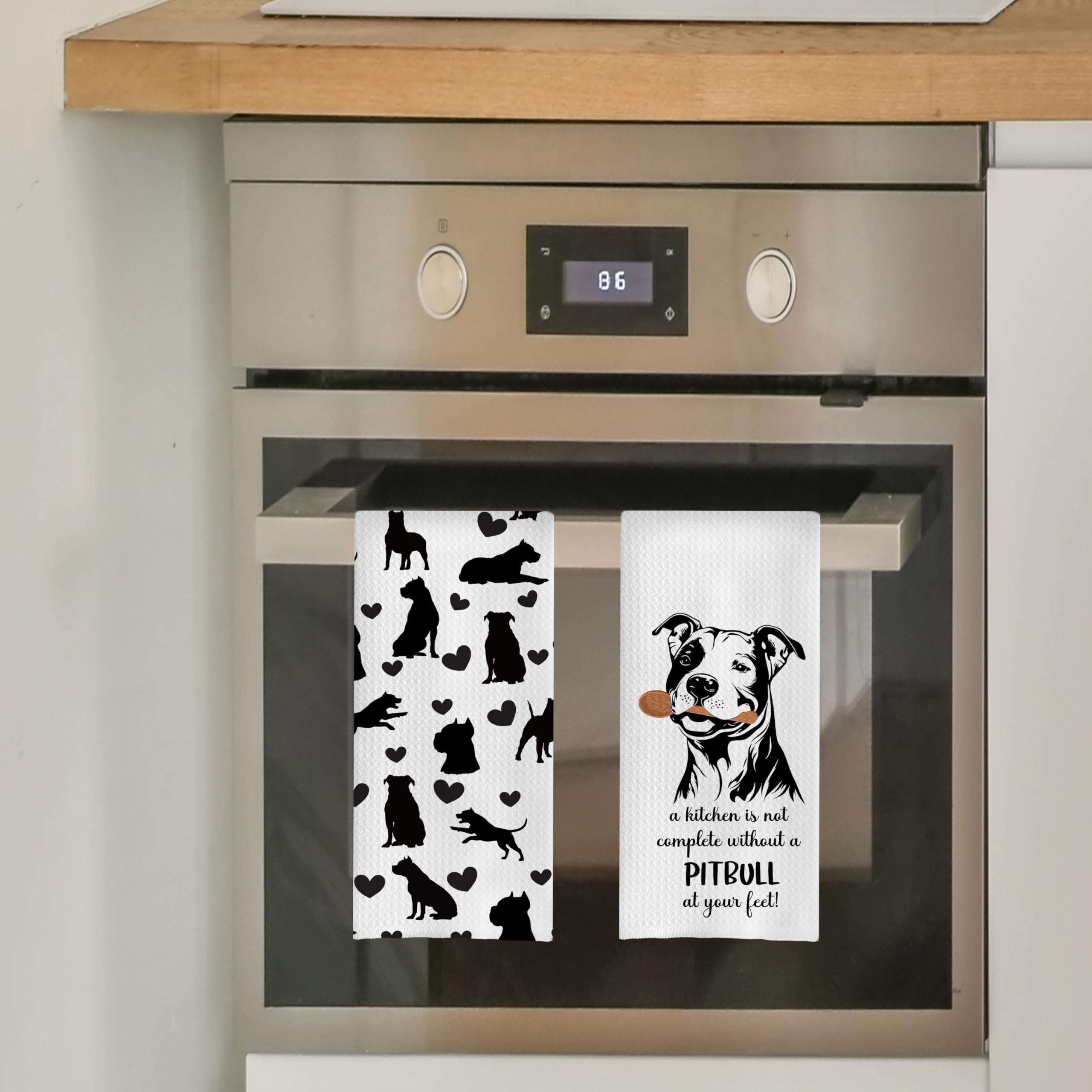 GCFET Pitbull Kinchen towels set in kitchen use for drying dishes and hands