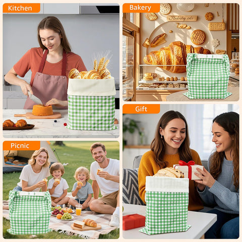 GCTGCT multi-use bags for bread, vegetables, snacks, or dry goods during picnics