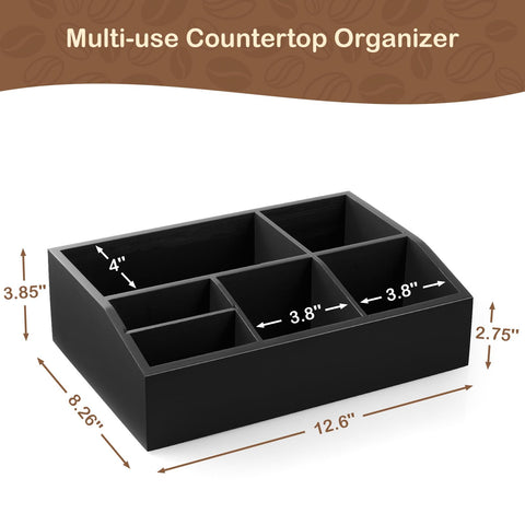 GCWSTJK counter top coffee station organizer on counter reduces clutter.