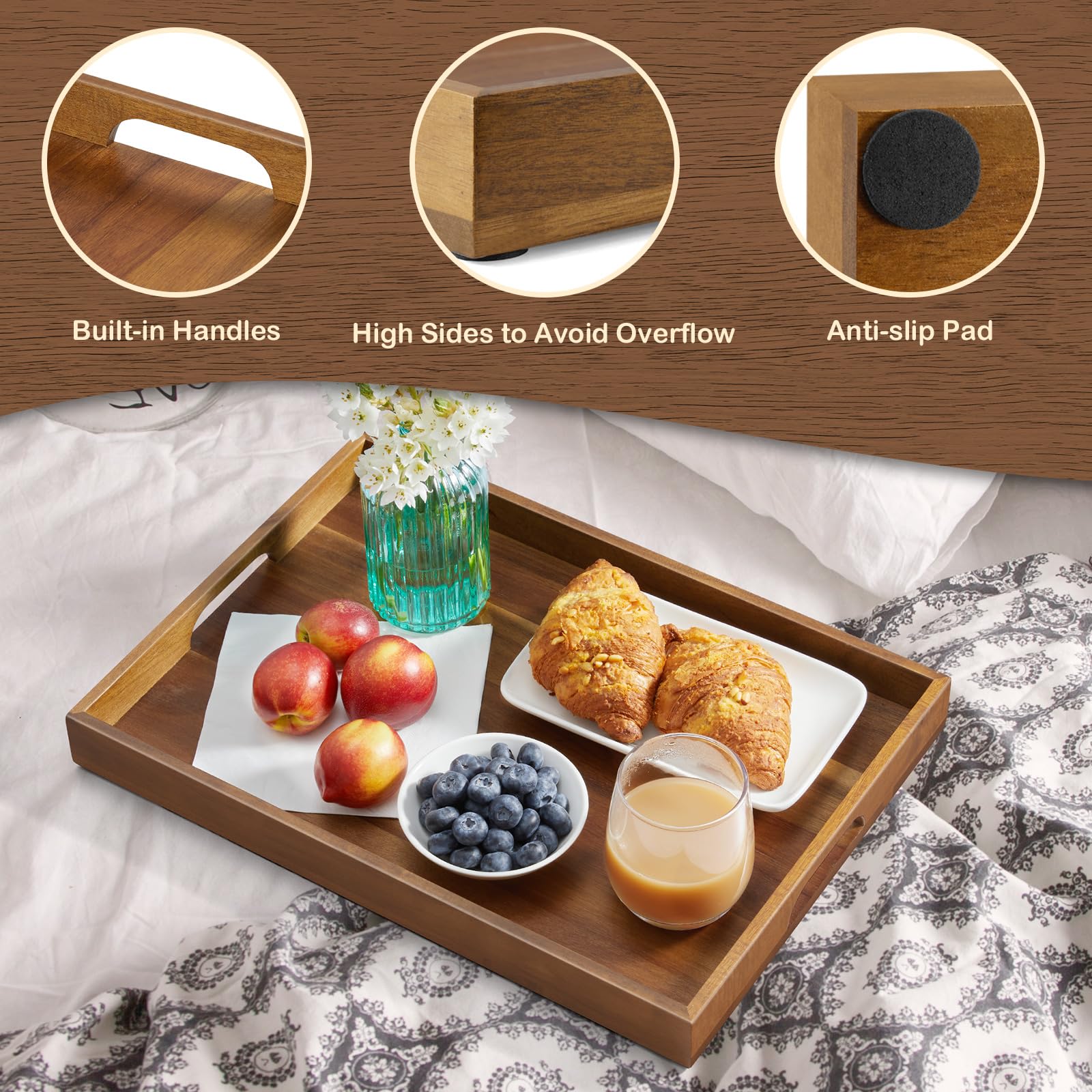 GCWSTJK tray features non-slip pads protecting furniture during use