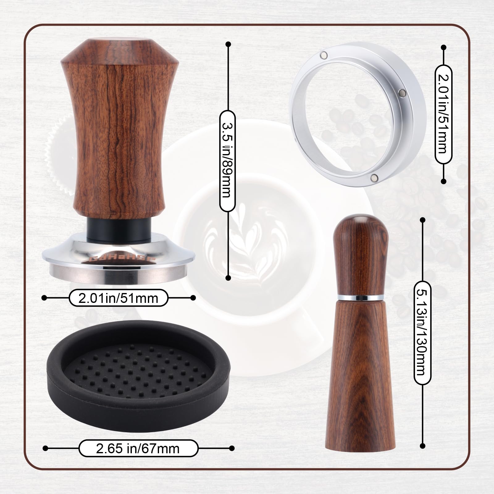 GdHaHSP tamper mat protects counters and makes tamping cleaner.